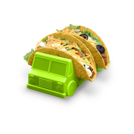 Suport pentru Taco, Flippy, Model Autobuz, 14 x 7.5 x 6.5 cm, din PP, Verde