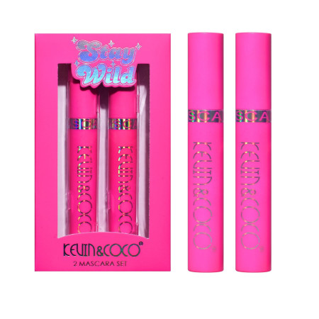 Set 2 Mascara, KEVIN & COCO, Stay Wild, 2 culori, 15.1 x 8.5 x 2.2 cm, Negru/Maro