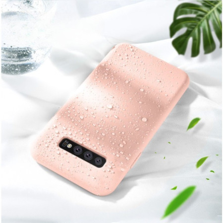 Husa protectie Flippy compatibila cu Samsung Galaxy S10 Liquid Silicone Case Roz