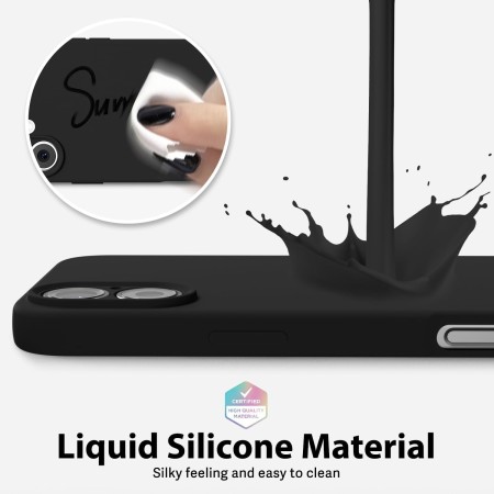 Husa de Protectie Matte TPU, Flippy, pentru Apple iPhone 16, Protectie Camera, Antisoc, Antizgariere, Antialunecare, Acoperire Completa, Negru