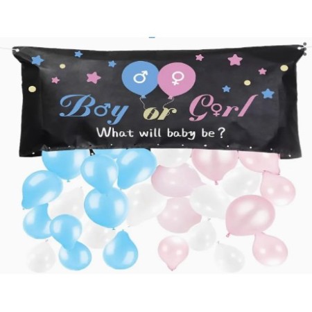 Set, Gender Reveal Party Games-Gender Reveal Balloon Drop Bag, Boy Or Girl Baby Gender Reveal Ideas