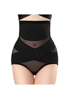 Lenjerie Modelatoare pentru Abdomen, Flippy, cu Talie Inalta si Corset, Negru, Push-Up, Marimea M