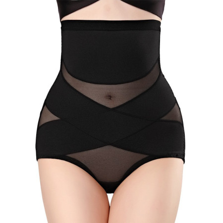 Lenjerie Modelatoare pentru Abdomen, Flippy, cu Talie Inalta si Corset, Negru, Push-Up, Marimea M