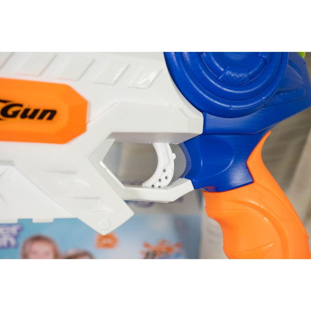 Set 2x Pistol cu Apa pentru Copii, Rezervor, Pentru Piscina/Plaja, Flippy, 6ani+, Roz + Albastru, 1000 ML