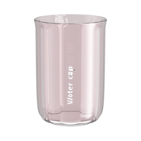 Cana de Apa pentru Clatit, Flippy, pentru Periuta de Dinti, 200 ml, 10.4 x 7.3 cm, Roz Transparent