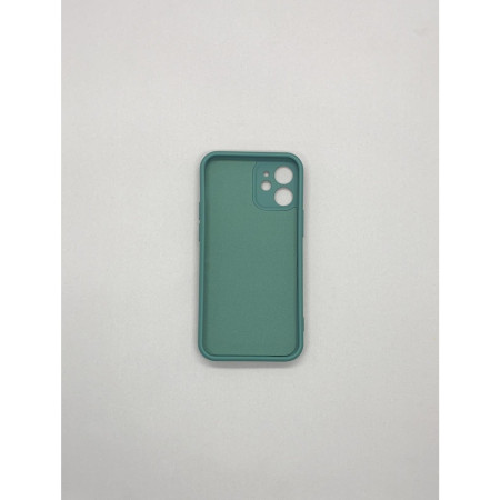 Husa protectie Flippy compatibila cu Apple iPhone 12 Liquid Silicone Ring cu suport rotativ Verde