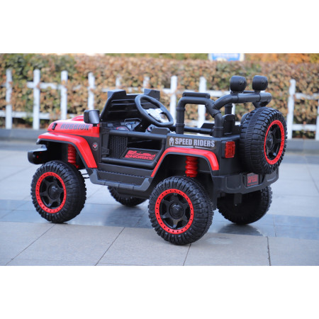 Mașină Electrică pentru Copii, Flippy, Off-Road, Conectare Bluetooth, telecomandă, Tracțiune Integrală, Lumina Intermitenta, Baterie 12V 7Ah, 120x63x68cm, Rosu