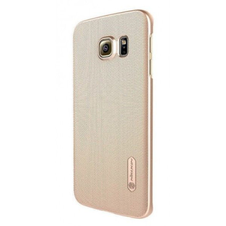 Husa Samsung Galaxy S6 Nillkin Frosted Shield Auriu + Folie de protectie