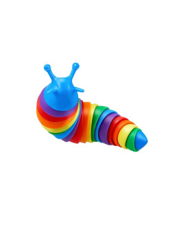 Jucarie Senzoriala pentru Copii, Flippy, Model Melc, cu Articulatii, 19 cm, Multicolor