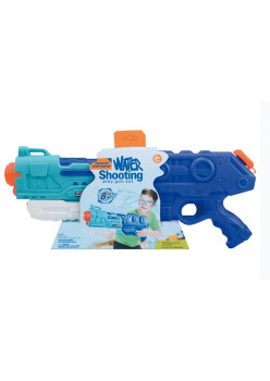 Pistol cu Apa pentru Copii, Rezervor de 1500 ml, Maner de transport, Pentru Piscina/Plaja, Flippy, 3 ani+, Bleumarin, Lungime 44 cm