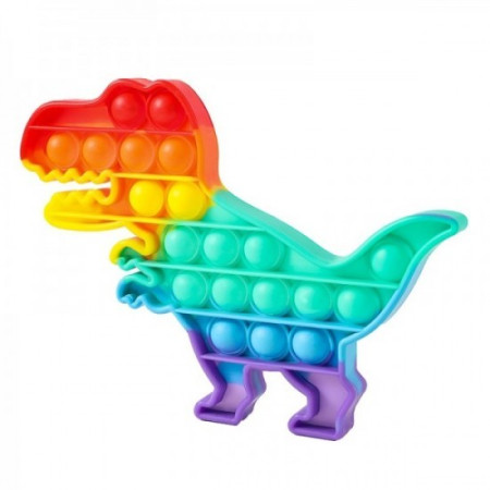 Jucarie Pop it Now & Flip it, Push Bubble Dinozaur Multicolor Model 1