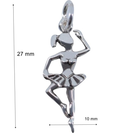 Pandantiv, Jolie Silver, Argint 925, Model Balerina, 27 x 10 mm, 1 g