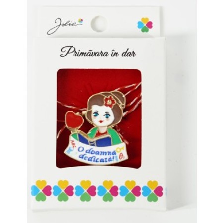 Martisor Brosa Mica in Cutie, Dimensiune Brosa 2.5-3 cm, Material Metal, Model 