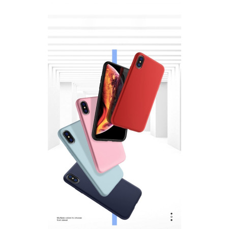 Husa protectie compatibila cu Apple iPhone X/XS Liquid Silicone Case Rosu