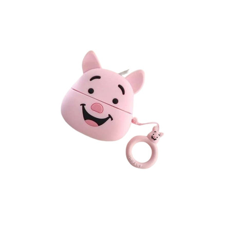 Husa AirPods cu Inel Prindere Model 1 Porc Roz