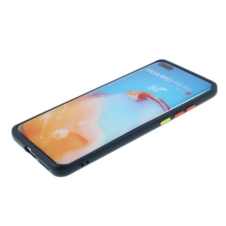 Husa protectie compatibila cu Huawei P40 Pro Liquid Silicone Case Albastru inchis