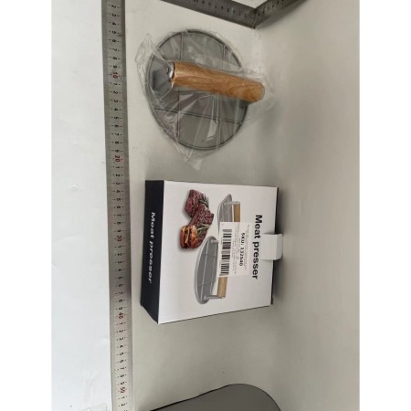 Presă de carne din aliaj de aluminiu, presă manuală pentru carne, Rotunda Gri