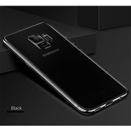 Husa Samsung Galaxy S9 Plus Transparent cu Margini Negre