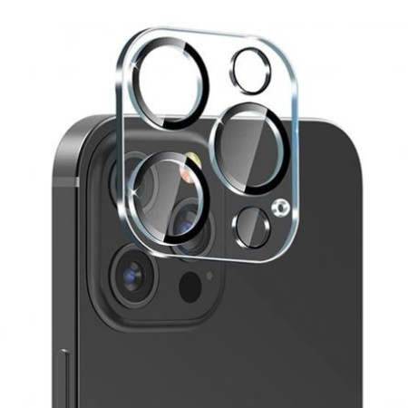 Folie Sticla pentru camera Apple iPhone 14 Pro / 14 Pro Max, Transparent cu margini negre