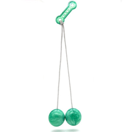 Jucarie interactiva cu bile, Flippy, Clackers ball, antistres, Verde, 40 mm