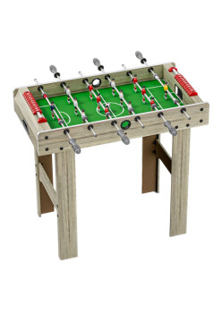 Masa de Fotbal cu Teren si 18 Jucatori Flippy, 6 Manere, cu Tablou pentru Scor, din Metal, Lemn si ABS, 81 x 43 x 78 cm, cu Picioare, pentru copii/adulti, Gri