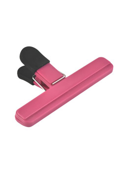 Cleste Multifunctional pentru Sigilarea Pungilor, Flippy, din Plastic, Mentine Alimentele Proaspete, 15x7.5 cm, Roz