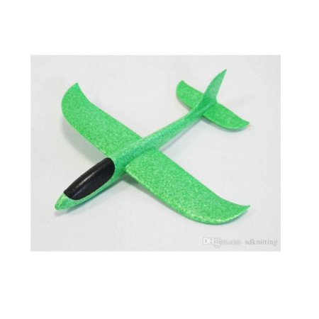 Avion planor din polistiren in punga , lungime 47 cm , Verde , Flippy