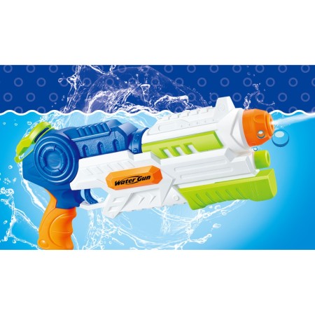 Pistol cu Apa pentru Copii, Rezervor, Pentru Piscina/Plaja, Flippy, 6ani+, Albastru/Multicolor, 1000ML