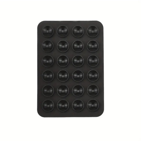 Suport Adeziv Universal, Flippy, pentru Telefon/Tableta, cu 24 Ventuze, potrivit pentru Tik-Tok/Selfie/Vizionare Video, din Silicon, 8 x 5.5 x 1 cm, Negru