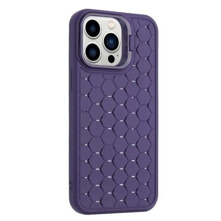 Husa de Protectie TPU, Flippy, pentru Apple iPhone 14 Pro Max, 3D Cube, cu Inel, Protectie Camera, Antisoc, Antizgariere, Antialunecare, Acoperire Completa, Mov