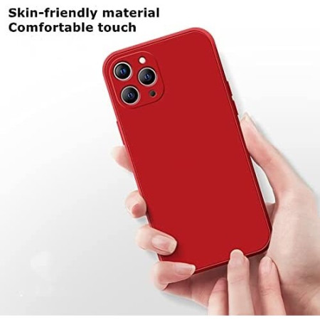 Husa protectie compatibila cu Apple iPhone 11 Pro Max Liquid Silicone Case Rosu