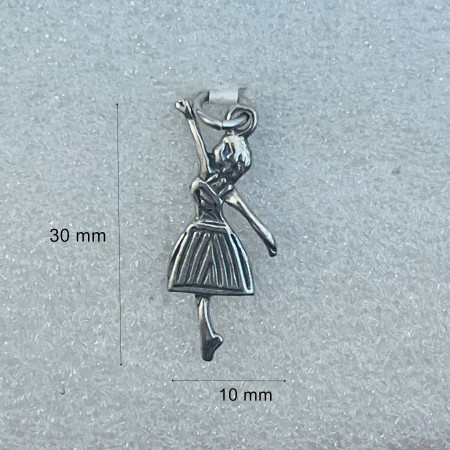 Pandantiv, Jolie Silver, Argint 925, Model Dansatoare, 30 x 10 mm, 1.7 g