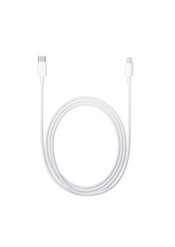 Cablu de date si de incarcare Apple, USB Tip-C-Lightning, 1 metru, Flippy, Alb