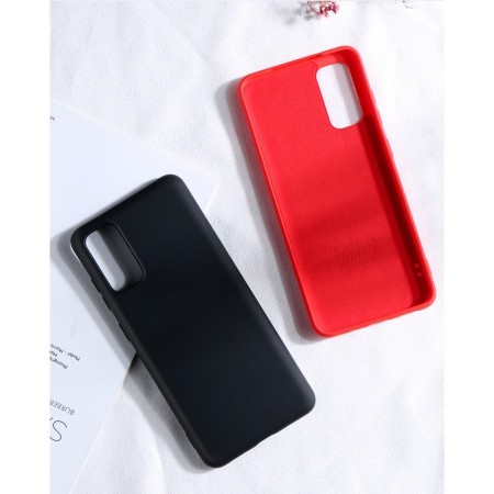 Husa protectie compatibila cu Samsung S20 Plus Liquid Silicone Case Albastru inchis