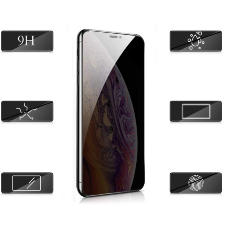 Folie ecran Flippy pentru iPhone 14 Pro Max, Sticla Privacy, Transparenta, Protectie Completa