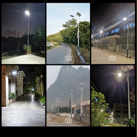 Lampa solara stradala Flippy, pentru curte sau strada, finisaj lucios, rezistent la apa, montare prin fixare, senzor lumina, baterie de litiu, IP65, lumina rece, putere 200W, autonomie 10 ore, 49 x 21 x 6.5 cm, negru