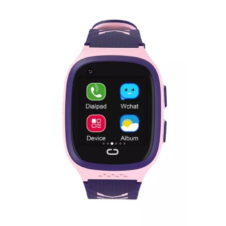 Ceas Smartwatch Flippy, Pentru Copii, LT31E-4G cu Functie Telefon, Localizare GPS, Istoric Traseu, Apel de Monitorizare, Camera, Mov/Roz