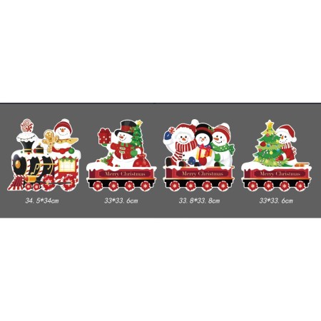 Christmas card light-up train - Christmas train M - with 8 poles