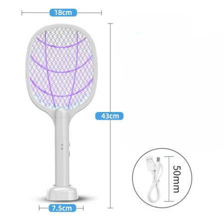 Lampa Electrica Impotriva Tantarilor, Flippy, 43x18x7.5 cm, Cablu USB Inclus, Alb