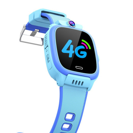 Ceas Smartwatch Flippy, Pentru Copii, Model Y36, cu Functie Telefon, 4G, Localizare LBS, Istoric Traseu, Monitorizare Spion, Apel Video, Rezistent la Apa, Albastru