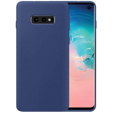 Husa protectie compatibila cu Samsung S10 E Liquid Silicone Case Albastru inchis