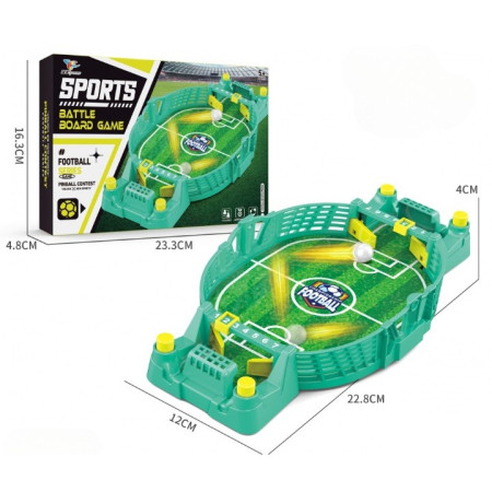 Fotbal de Masa Interactiv pentru Copii, Flippy, cu 2 Mingi Incluse, Tabela Scor, 22.8x12x4 cm, Verde