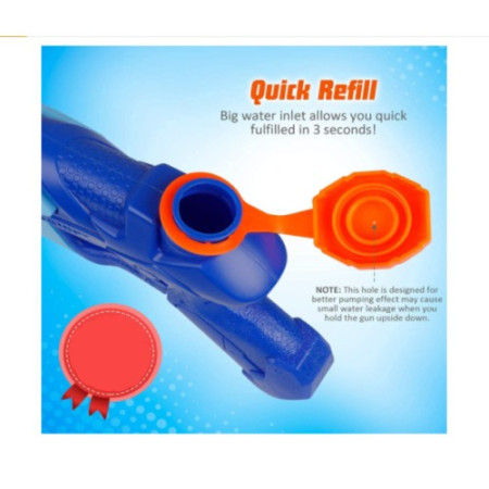 Pistol cu Apa pentru Copii, Rezervor, Pentru Piscina/Plaja, Flippy, 6ani+,  Albastru, 300ML