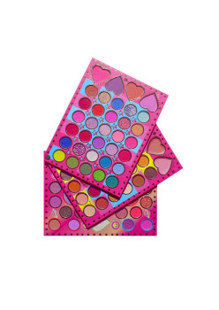 Trusa de Machiaj, KEVIN & COCO, Mean Girl Heart, Fard de Pleoape, Iluminator, Blush Cremos, 96 culori, 21 x 15.7 x 2.4 cm