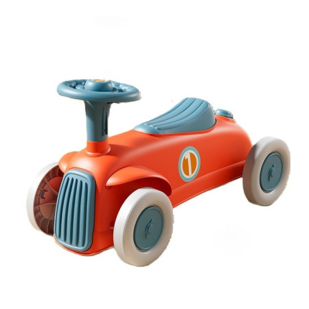 Masinuta Ride-On Flippy, cu Sistem Anti-Rasturnare, Claxon pe Volan, 1-6 Ani, 60 x 28 x 34 cm, Rosu-Albastru