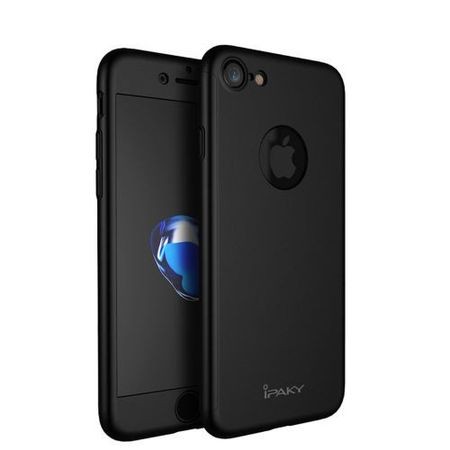 Husa Apple iPhone 8 IPAKY Full Cover 360 Negru + Folie Cadou