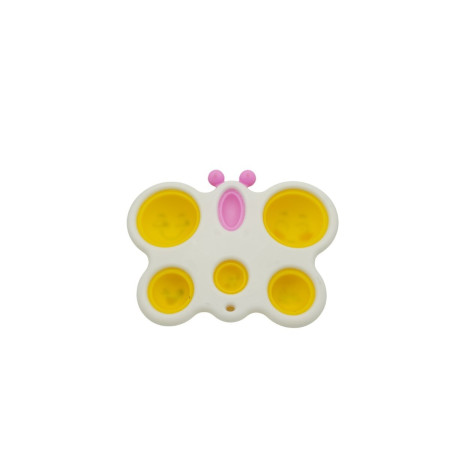 Jucarie Antistres Flippy - Fidget Toy, Simple Dimple, Fluture, Alb