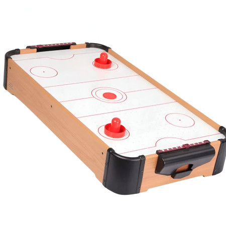 Masa Air Hockey Graffiti fara Picioare, Flippy, Lemn, 2 Pucuri, Tabela Scor, 2 Impingatoare, 76x38x9 cm, Maro