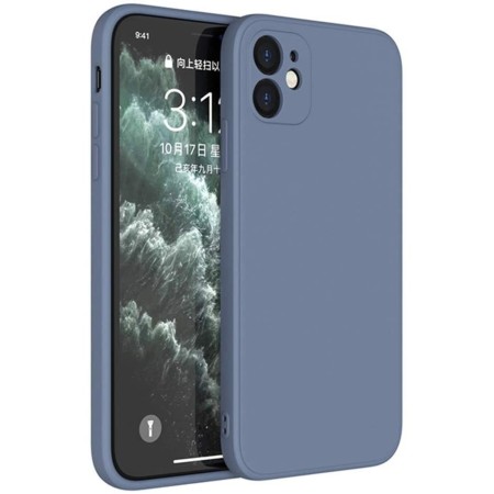 Husa protectie compatibila cu Apple iPhone 11 Liquid Silicone Case Albastru Inchis