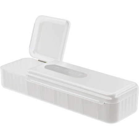 Cutie Organizatoare pentru Cabluri, Flippy, din Plastic, 28 x 9 x 6 cm, Alb